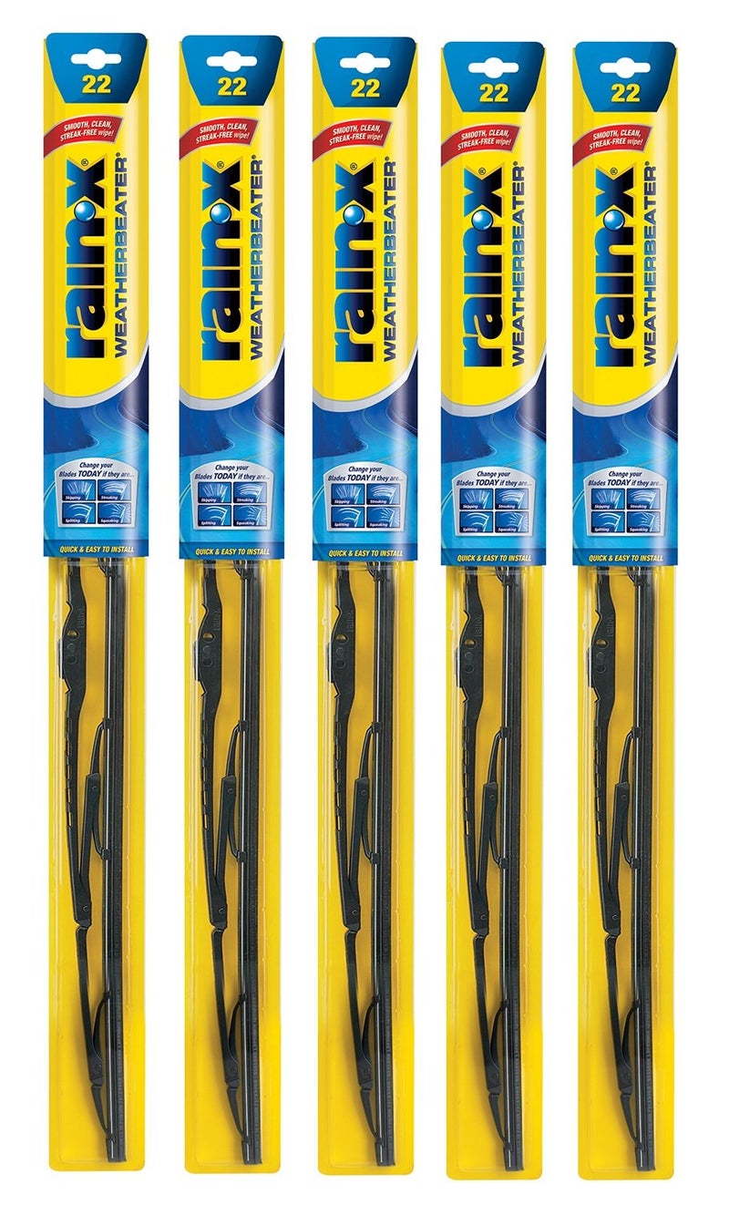 Rain-X RX30222-5PK Weatherbeater Wiper Blade - 22" Windshield Wipers (Pack Of 5), Automotive Replacement Windshield Wiper Blades That Meet Or Exceed OEM Quality And Durability Standards - Image 1